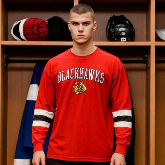 Chicago Blackhawks Authentic red embroidered NHL hockey jersey. Sz 2XL - Picture 7 of 8